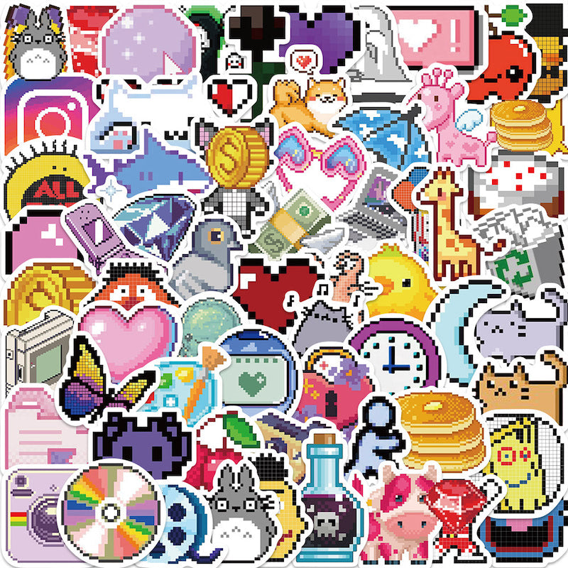 cute pixel art kawaii aesthetic sticker pack roomtery