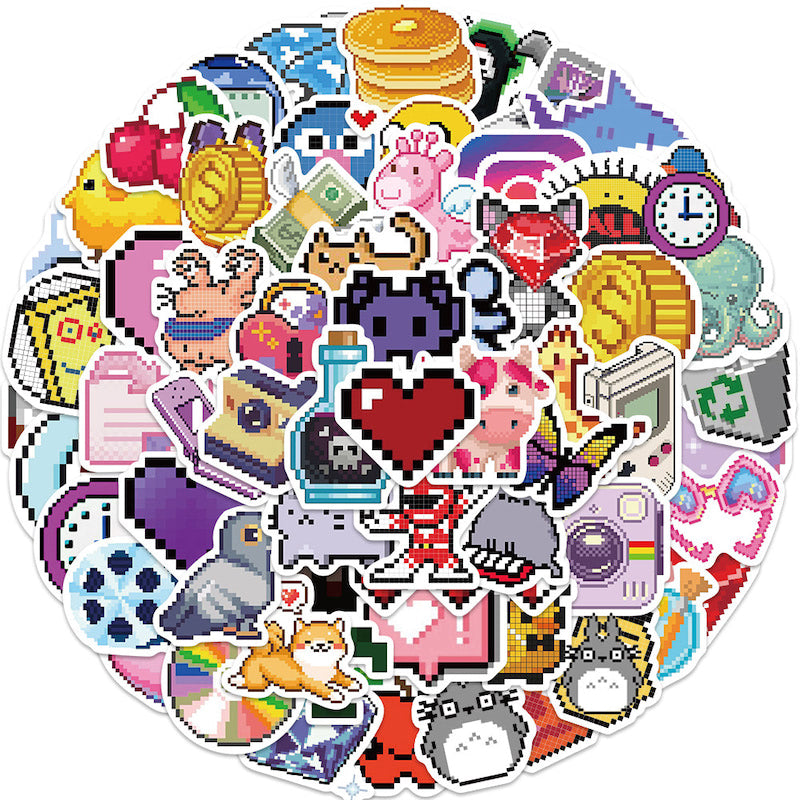 Cute Pixel Art Small stickers pack – Chimera Collectibles