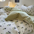 cute small tulip pattern print aesthetic bedding duvet cover set roomtery