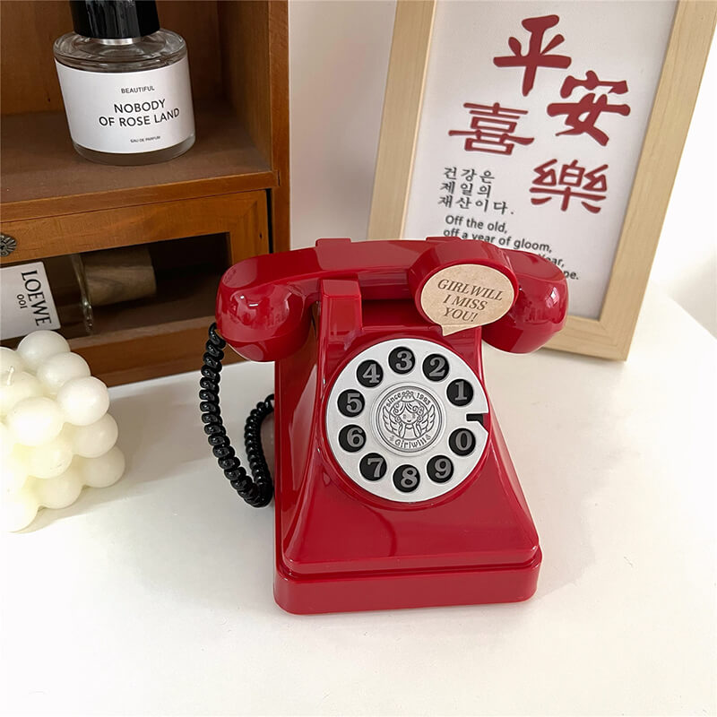 kawaii aesthetic cute vintage telephone-shaped desk decor mini box roomtery