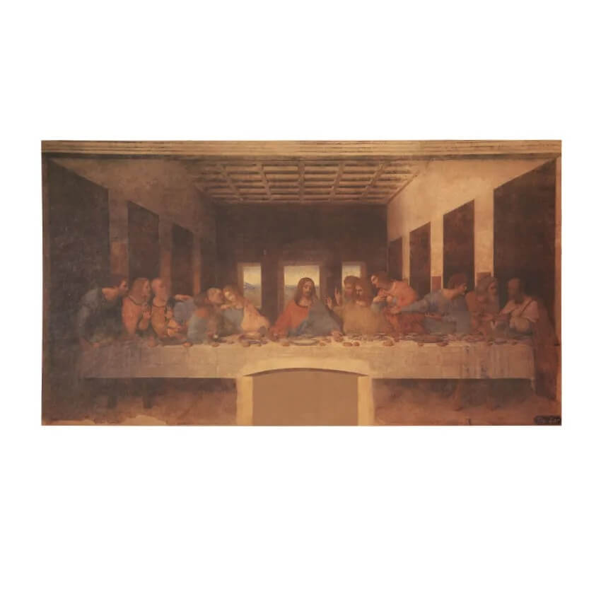 the last supper da vinchi mural art print kraft paper poster roomtery