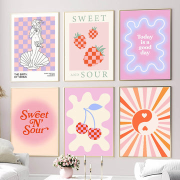 Sweet N' Sour Checkered Canvas Posters