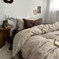 brown shades floral print bedding duvet cover set dark academia aesthetic room decor roomtery