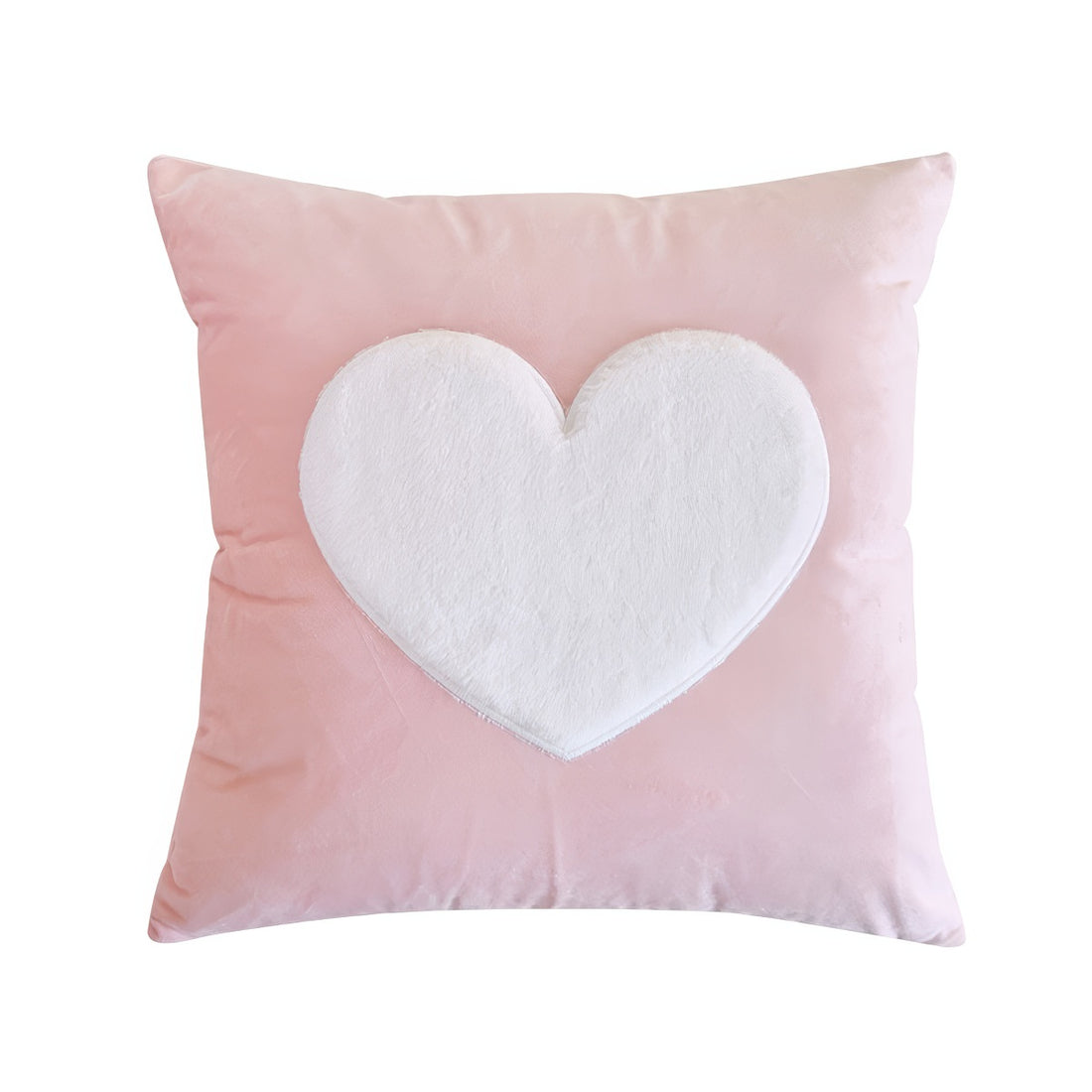cute coquette aesthetic plush throw cushion covers with plush hearts