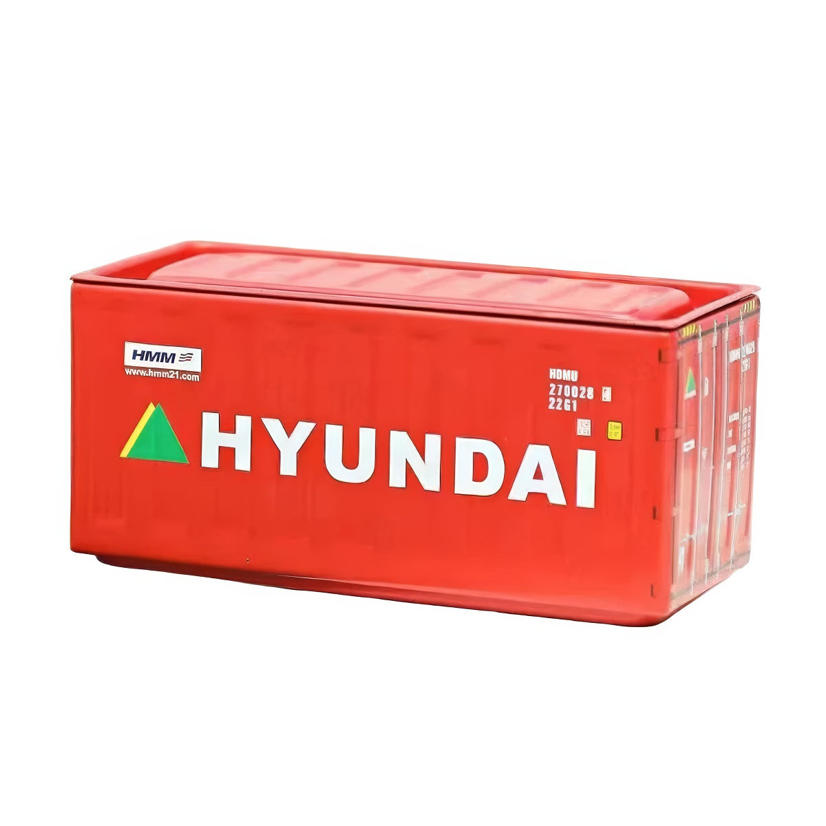 Mini shipping container iron storage box with realistic branding and colorful designs