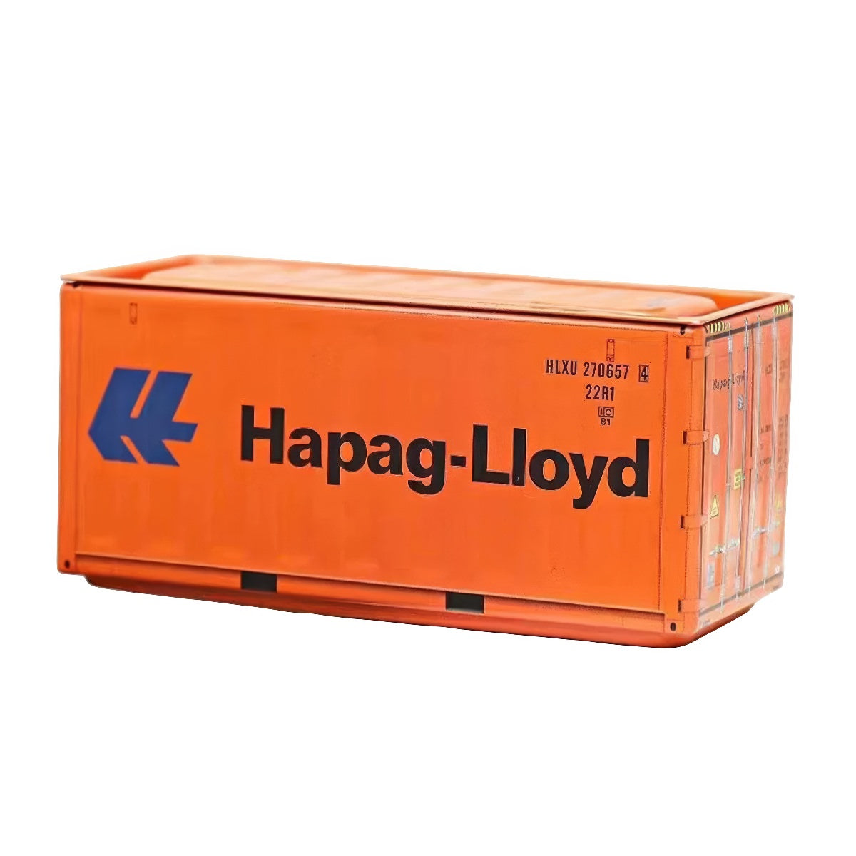 Mini shipping container iron storage box with realistic branding and colorful designs