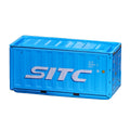 Mini shipping container iron storage box with realistic branding and colorful designs
