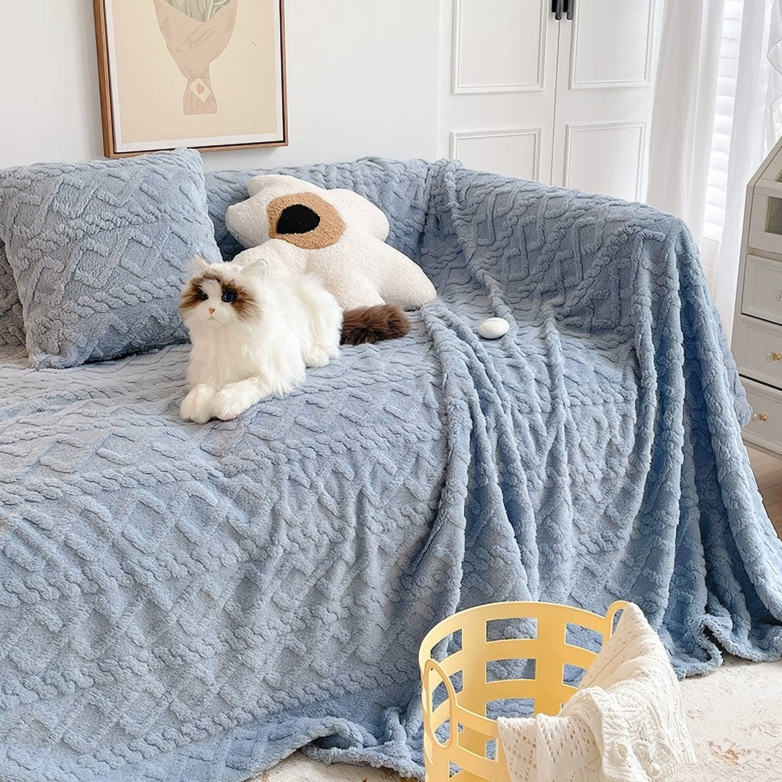 diamond textured soft plush decorative throw blanket 