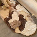 earthy tones tufted accent rug