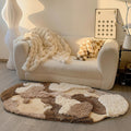 earthy tones tufted accent rug