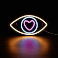 heart in the eye pastel wall led neon sign roomtery aesthetic room decor 