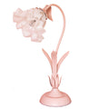 fairycore aesthetic flower shaped desk top table lamp with leaves and flower shaped shade