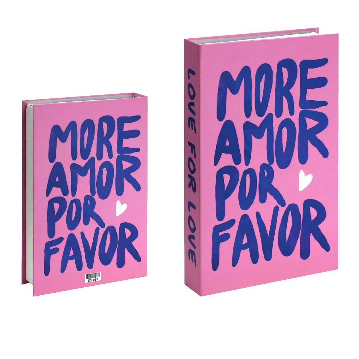 Decorative faux book storage box designed as a colorful hardcover book with a hidden storage compartment for organizing small household items while decorating shelves and tables