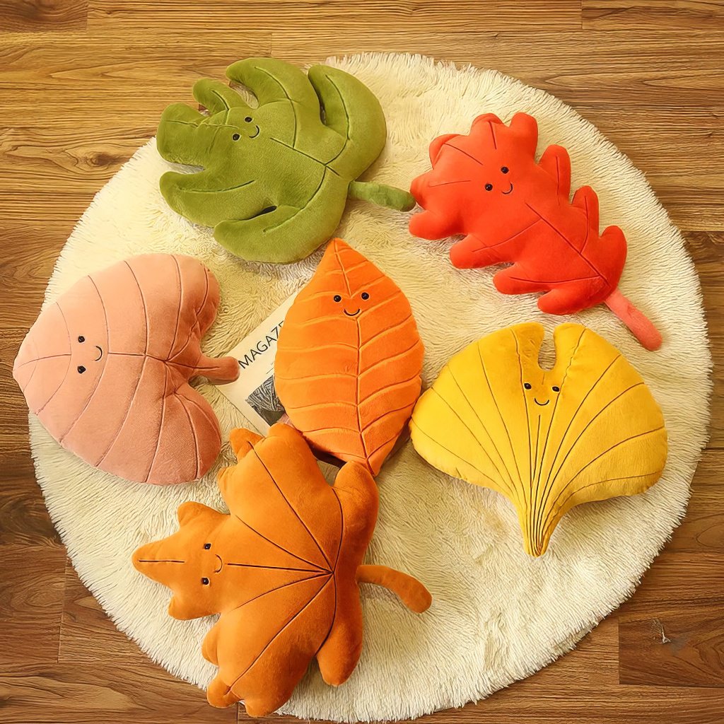 autumn leaves cute plushies fall season home decor