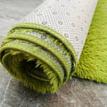 fluffy carpet green grass soft furry area rug roomtery
