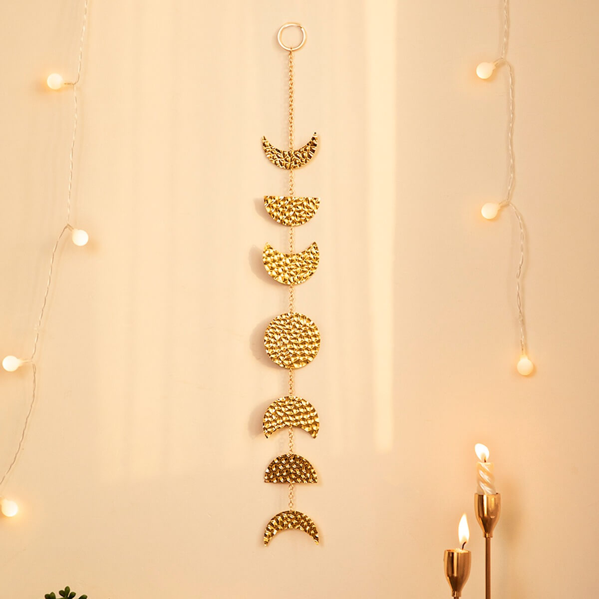 Forged Gold Vertical Moon Phases Wall Decor | Aesthetic Room Wall Decor ...