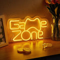 game zone yellow light streaming and blogging wall led neon sign roomtery aesthetic room decor
