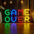 game over multicolor led neon wall sign roomtery aesthetic room decor