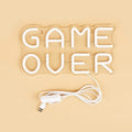 game over multicolor led neon wall sign roomtery aesthetic room decor