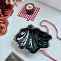 glossy seashell ceramic jewelry tray