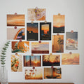 golden hour sunset photos wall collage postcard set roomtery