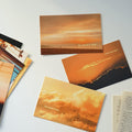 golden hour sunset photos wall collage postcard set roomtery