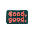 good good script fully soft tufted door mat accent rug roomtery