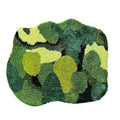 green and yellow moss styled tufted accent rug for aesthetic bedroom roomtery