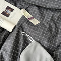charcoal grey color minimalist aesthetic white grid pattern print duvet cover bedding set