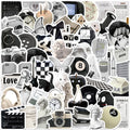 grunge aesthetic dark academia black and white theme sticker pack roomtery