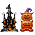 Spooky Halloween Foil Balloons Collection - Haunted Castle + Pumpkin Tower Set