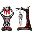 Spooky Halloween Foil Balloons Collection - Screaming Skeleton + Hanging Skeleton Tree Set