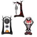 Spooky Halloween Foil Balloons Collection - Skeleton Tree + Web Arch + Screaming Skeleton Set