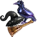 Spooky Halloween Foil Balloons Collection - Witch Hat + Crow + Broom Set