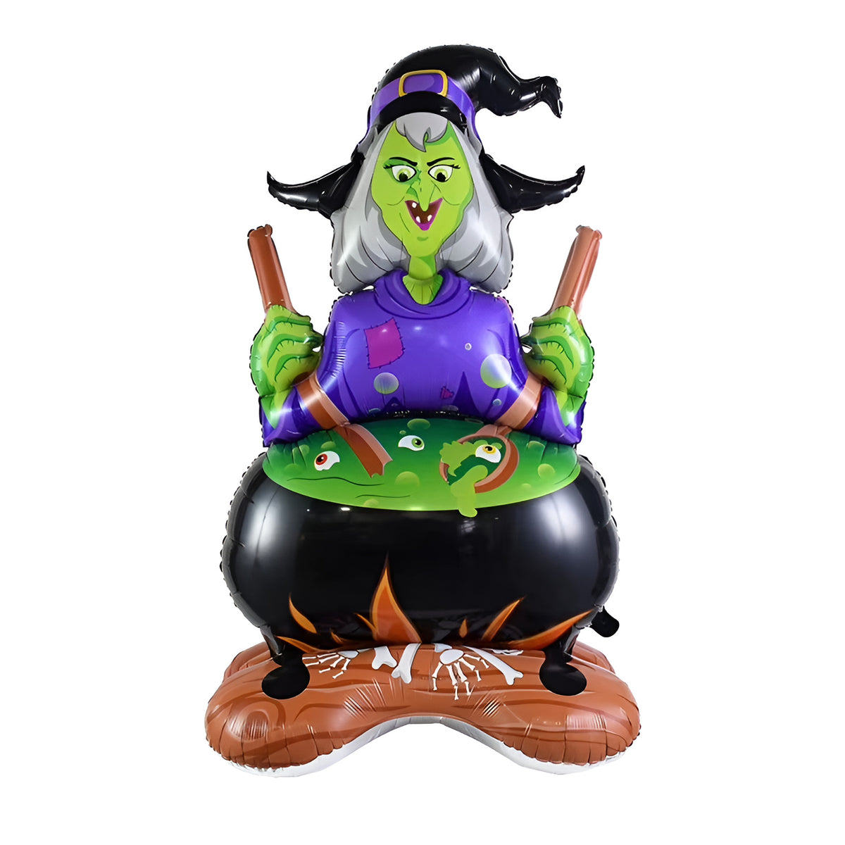 Spooky Halloween Foil Balloons Collection - Witch with Cauldron