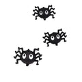 Giant Standing 3D Spider Halloween Foil Balloon - Small Spiders 3 pcs