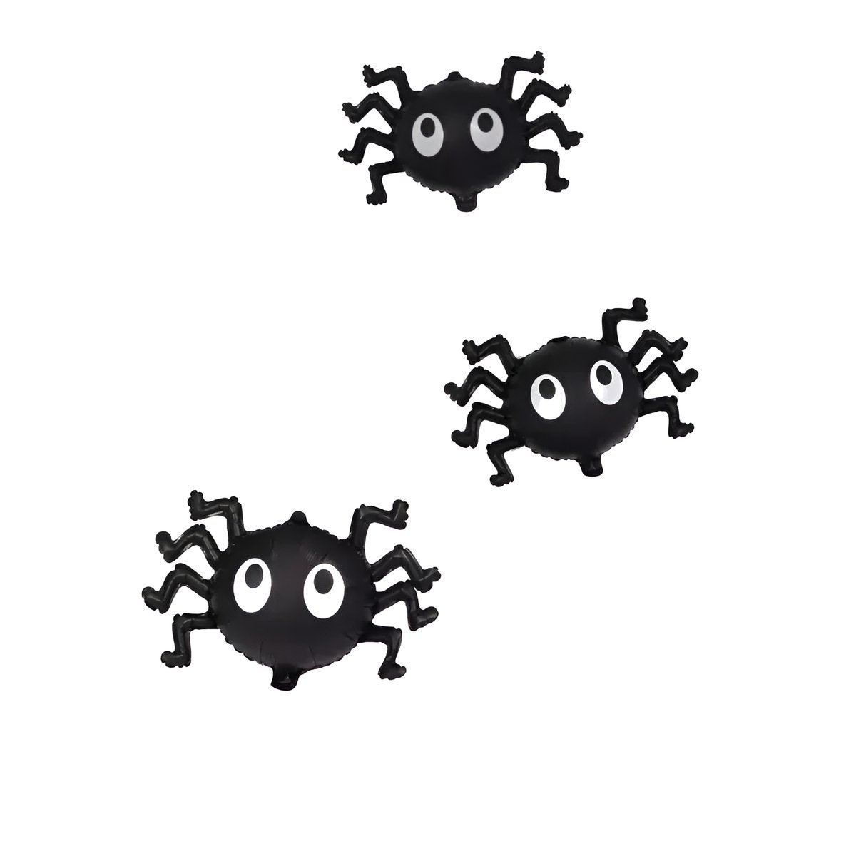 Giant Standing 3D Spider Halloween Foil Balloon - Small Spiders 3 pcs