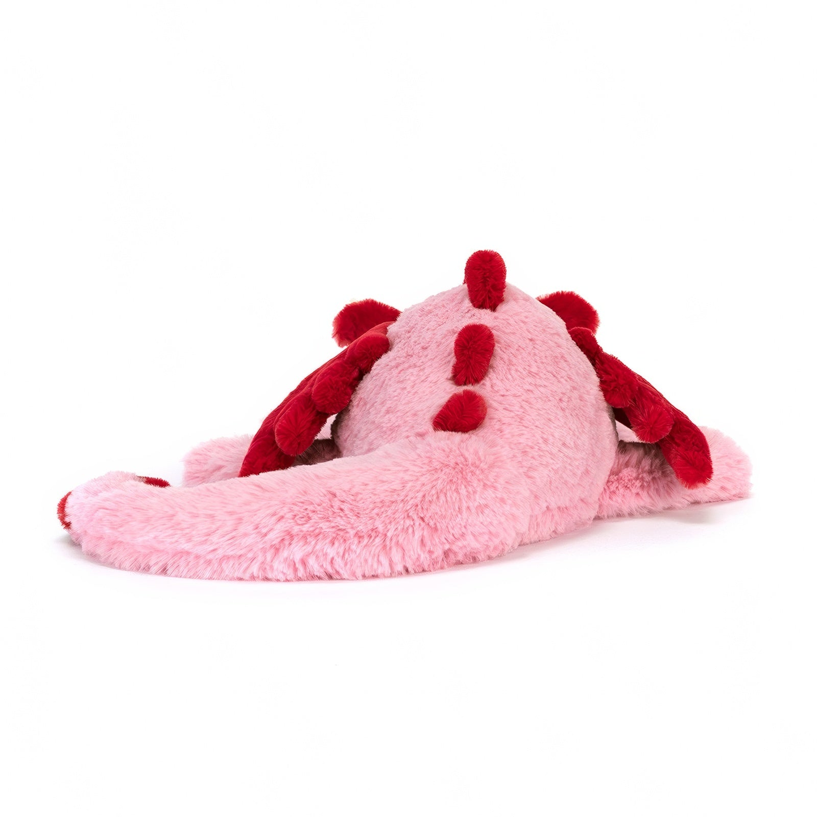 Pink and red plush heart dragon toy 