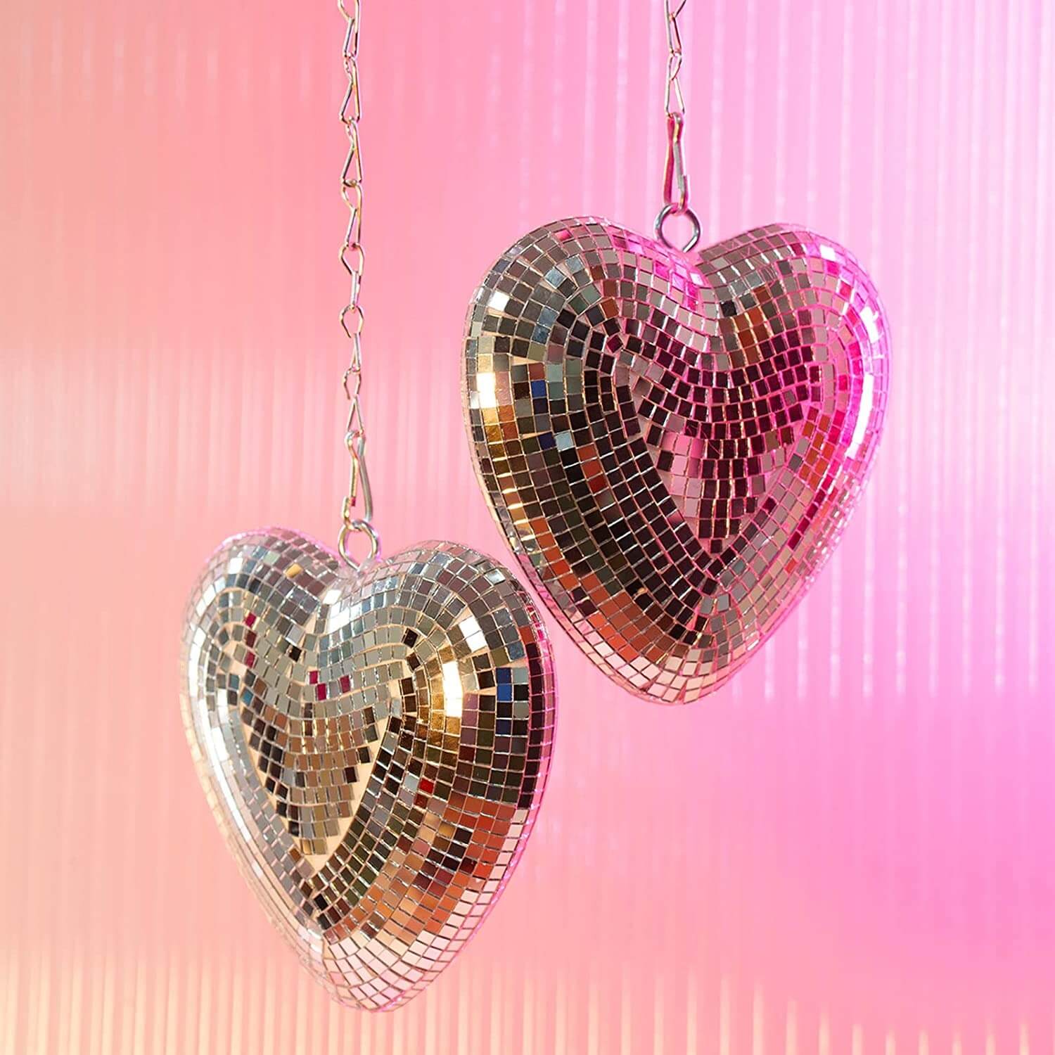 Heart Shaped Disco Ball (2 Pack) Aesthetic Room Wall Decor roomtery