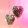 heart shaped decorative mirror disco ball decor roomtery