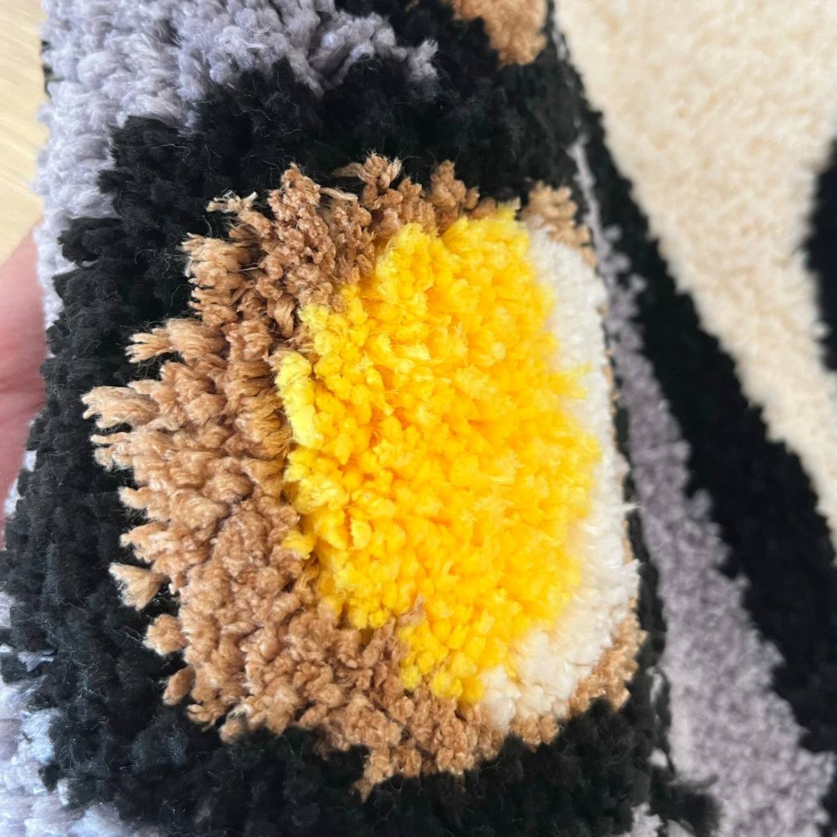 vintage hippie van shaped accent tufted rug for indie aesthetic room decor