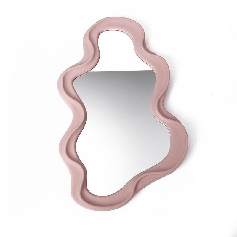 wavy irregular curvy wall mirror in danish pastel aesthetic decor roomtery