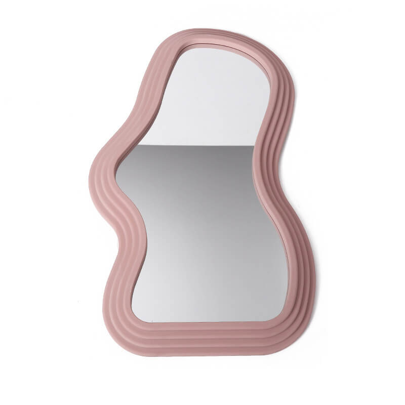 wavy irregular curvy wall mirror in danish pastel aesthetic decor roomtery