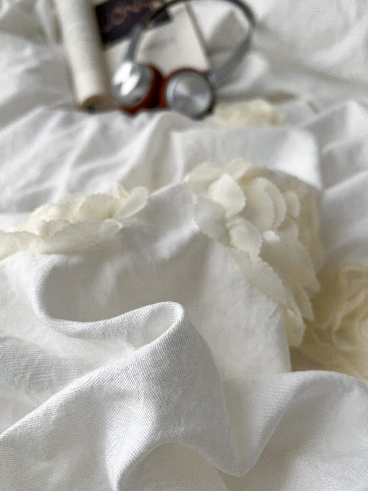 cottagecore soft girl room aesthetic bedding set with ivory rose 3d applications 