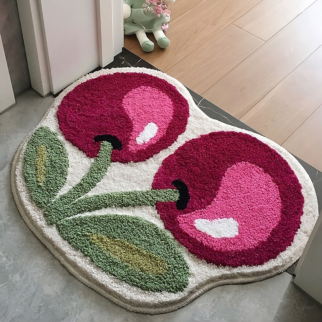 juicy cherry tufted accent rug