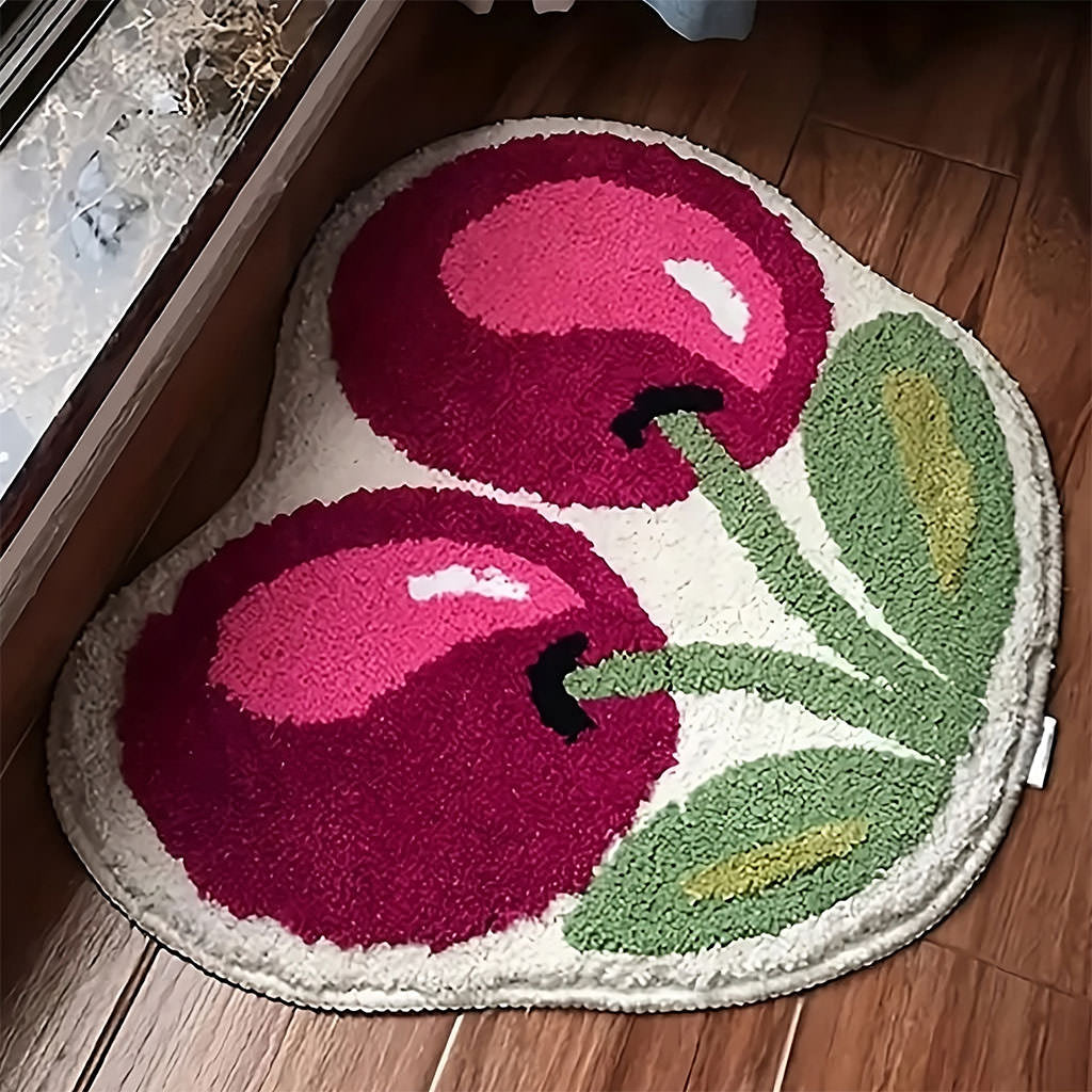 juicy cherry tufted accent rug