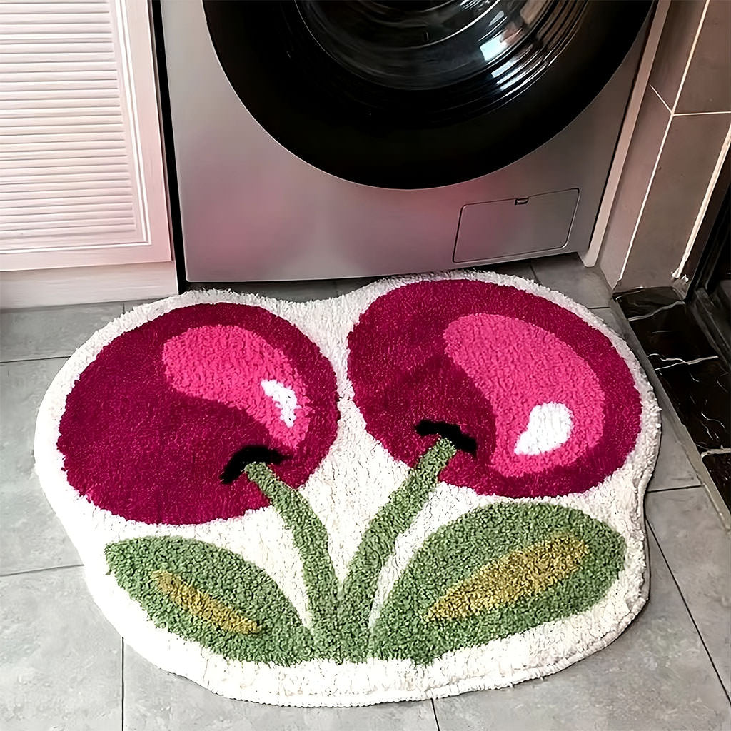 juicy cherry tufted accent rug