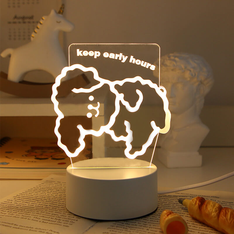 kawaii shaped acrylic plate night light lamp roomtery