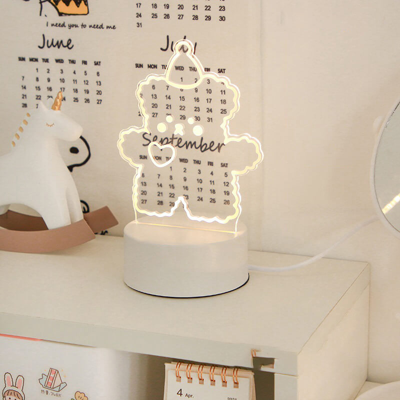 kawaii shaped acrylic plate night light lamp roomtery