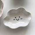 white kawaii smiling cloud shaped aesthetic jewelry tray 